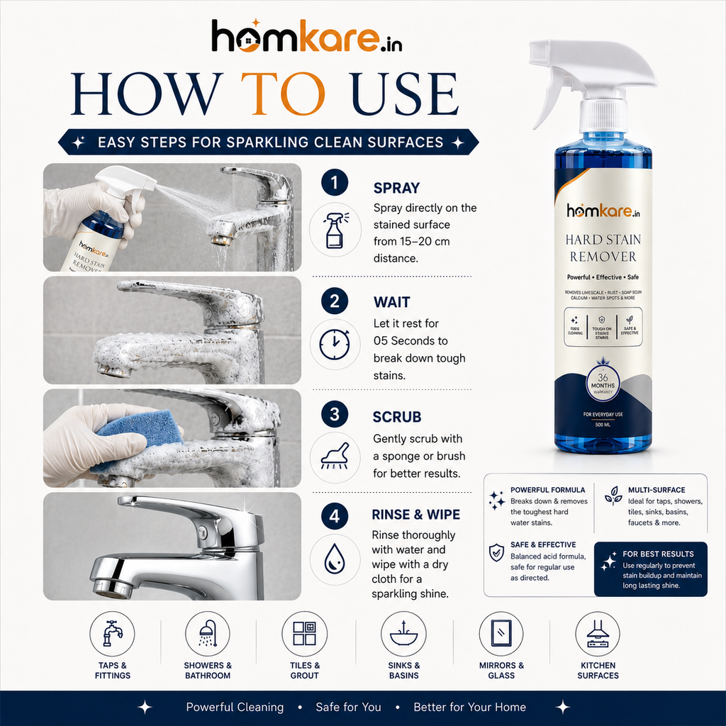 Hard Water and Oil Stain Remover || 500ML