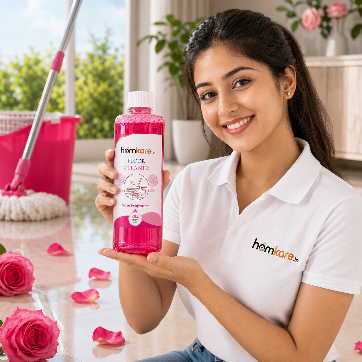 Floor Cleaner With Rose Fragrance 2 Pcs Combo - 500ML Each