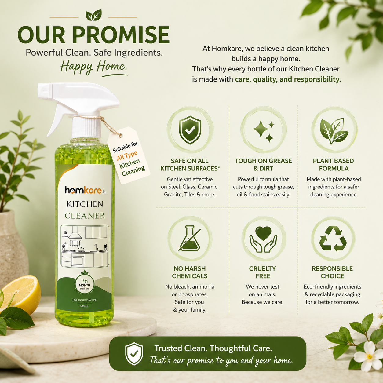 Kitchen Cleaner for Oil & Grease Stain || 500 ML